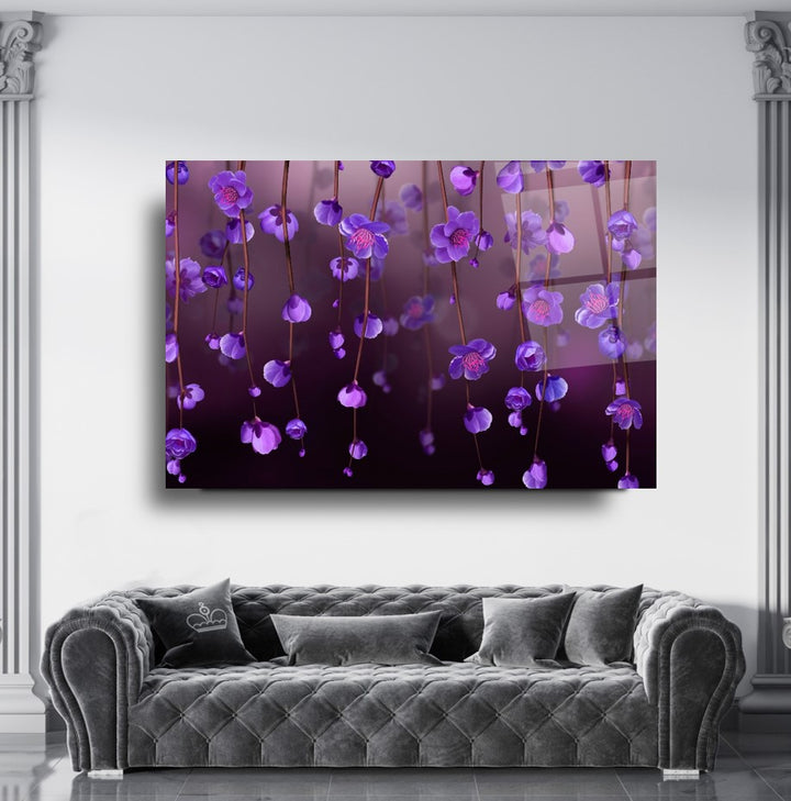 Çiçekler Cam Tablo