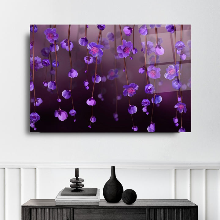 Çiçekler Cam Tablo