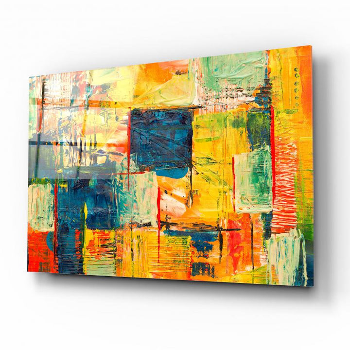 Soyut Desen Cam Tablo