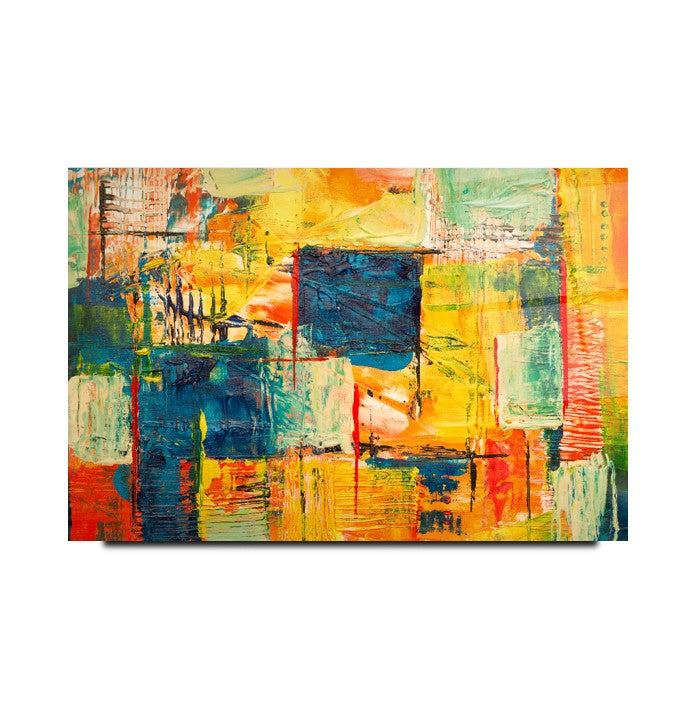 Soyut Desen Cam Tablo