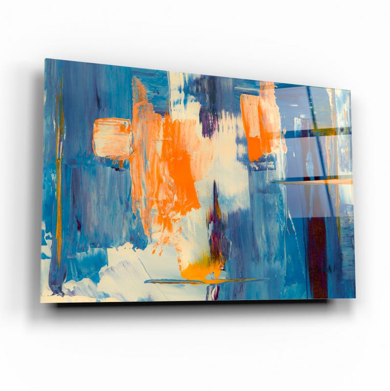 Soyut Desen Cam Tablo