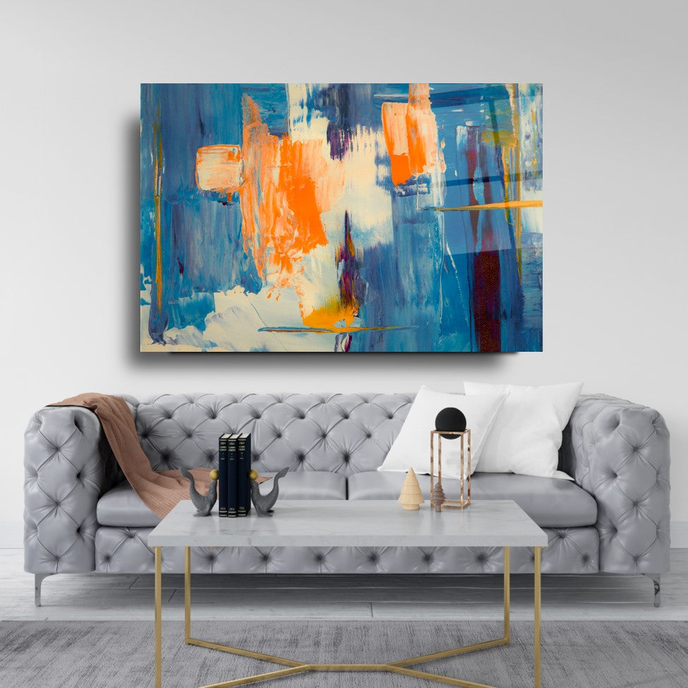 Soyut Desen Cam Tablo