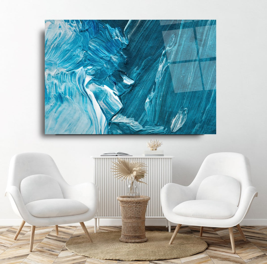 Soyut Desen Cam Tablo