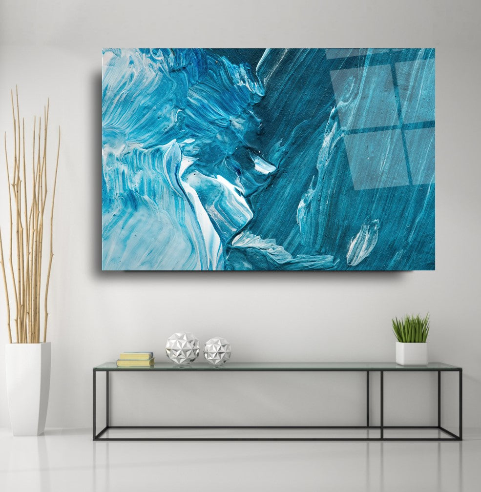 Soyut Desen Cam Tablo