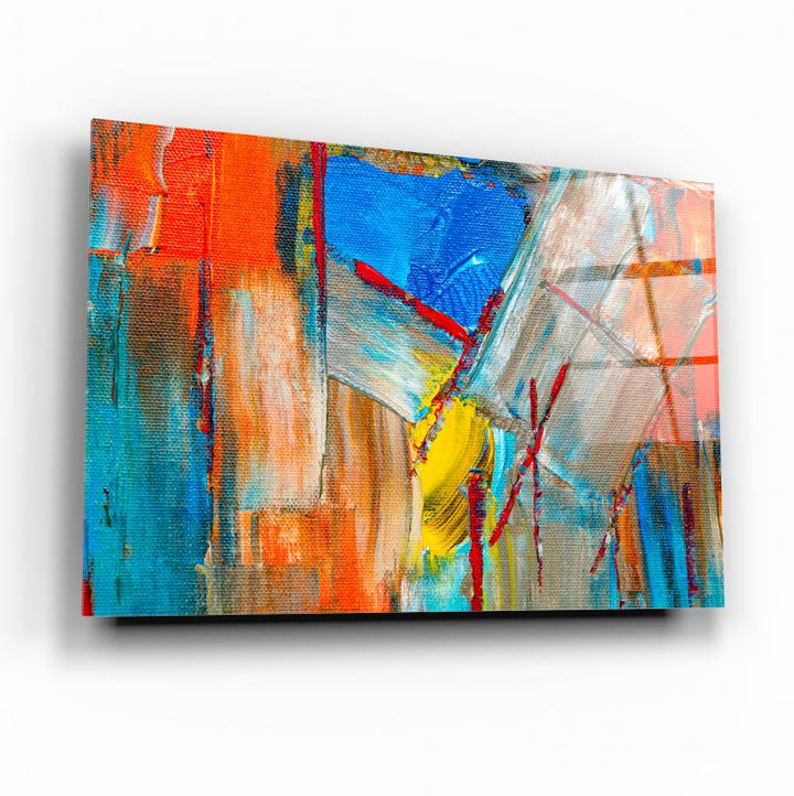 Soyut Desen Cam Tablo