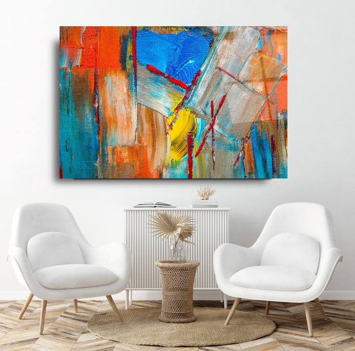 Soyut Desen Cam Tablo