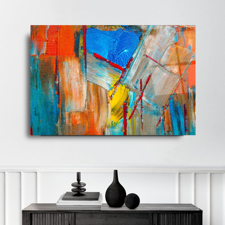 Soyut Desen Cam Tablo