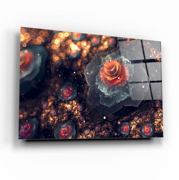 Çiçekler Cam Tablo