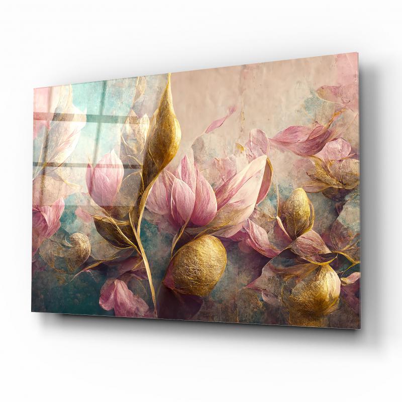 Çiçekler Cam Tablo