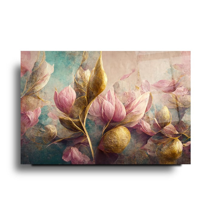 Çiçekler Cam Tablo