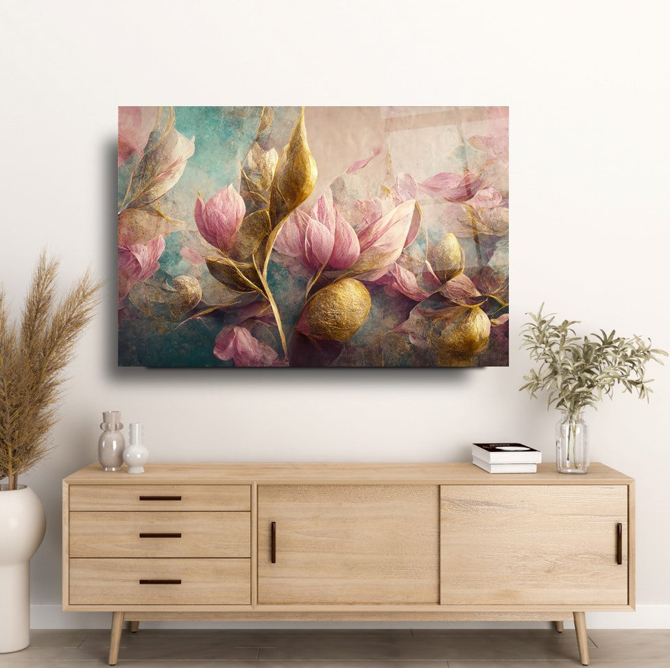 Çiçekler Cam Tablo