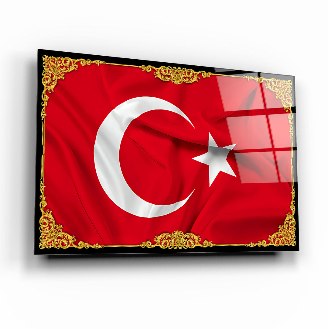 Türk Bayrağı Cam Tablo