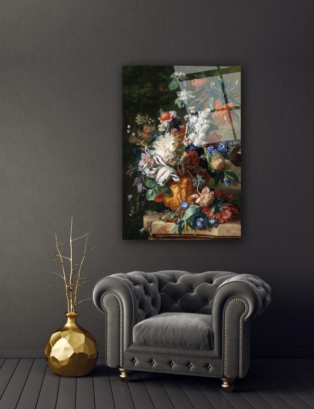 Çiçekler Cam Tablo