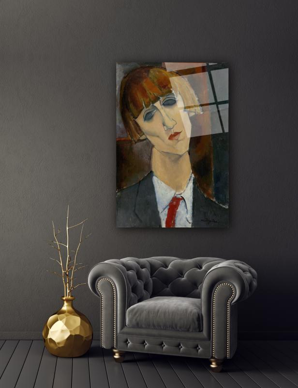 Erkek Silüeti Cam Tablo