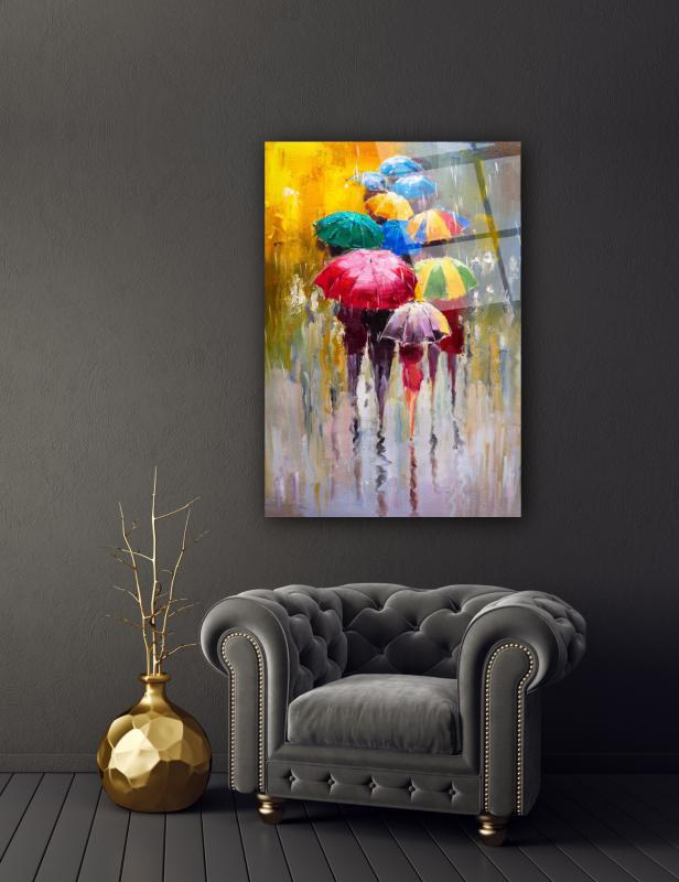 Şemsiyeler Cam Tablo