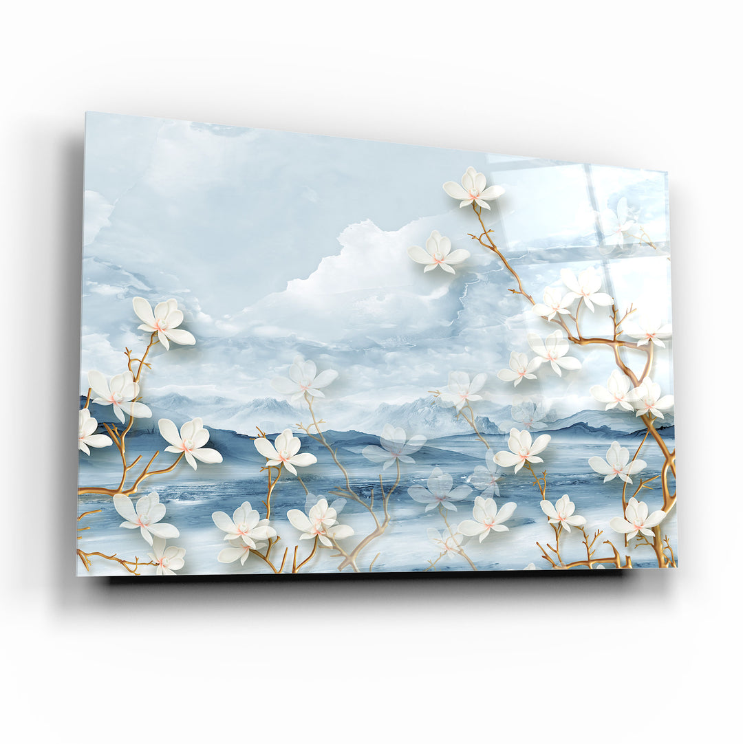 Çiçekler Cam Tablo