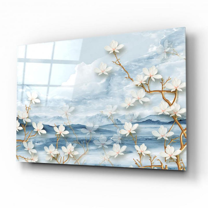 Çiçekler Cam Tablo