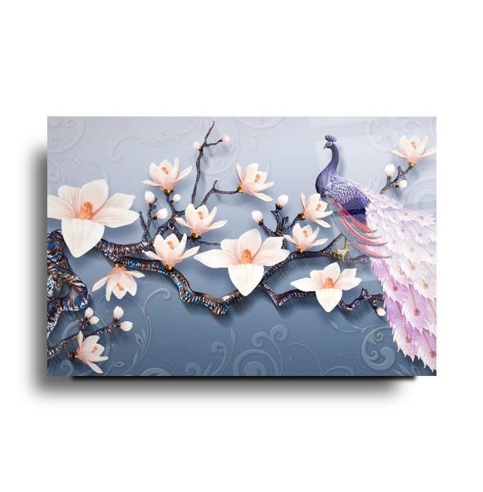 Çiçekler Cam Tablo