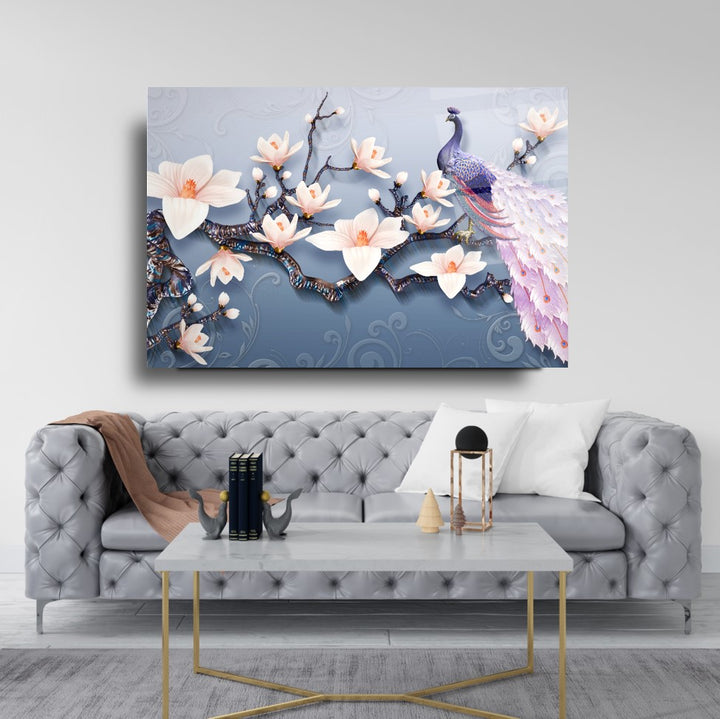 Çiçekler Cam Tablo