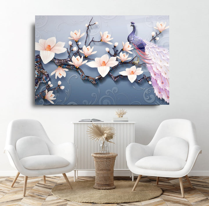 Çiçekler Cam Tablo