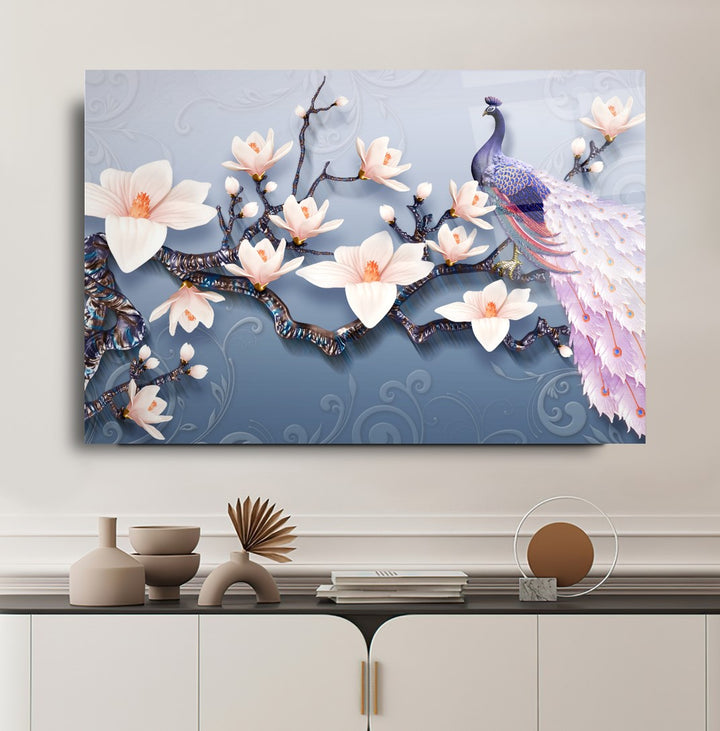 Çiçekler Cam Tablo