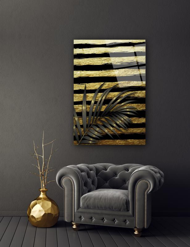 Gold Desen Cam Tablo