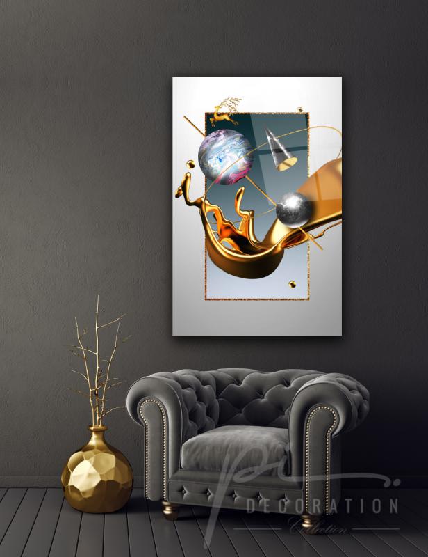 Geometrik Desen Cam Tablo