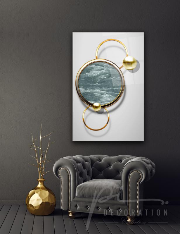 Geometrik Desen Cam Tablo