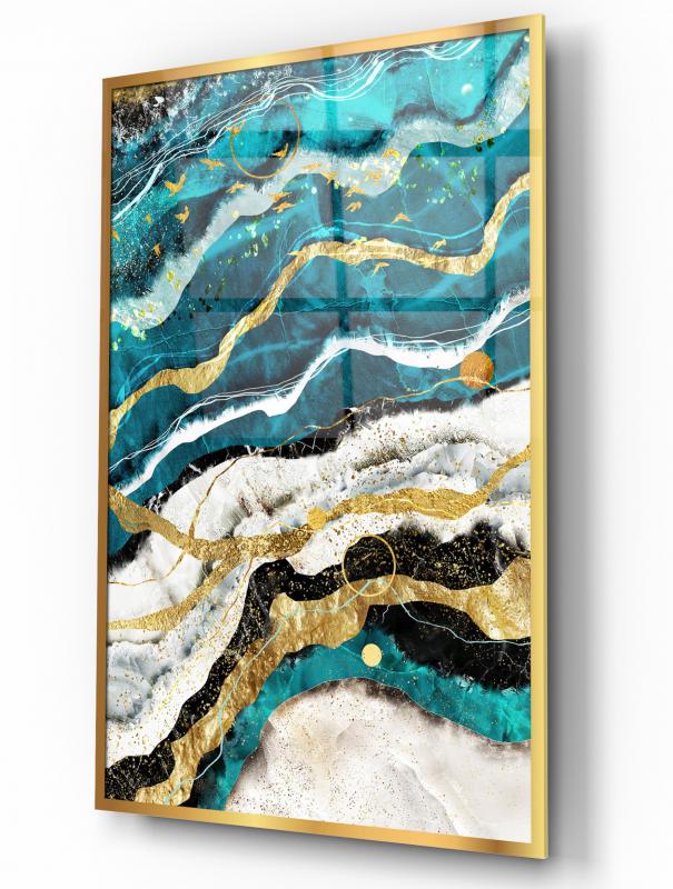 Mermer Desen Cam Tablo