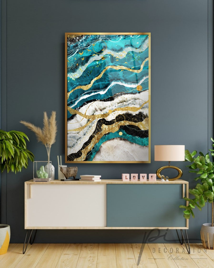 Mermer Desen Cam Tablo