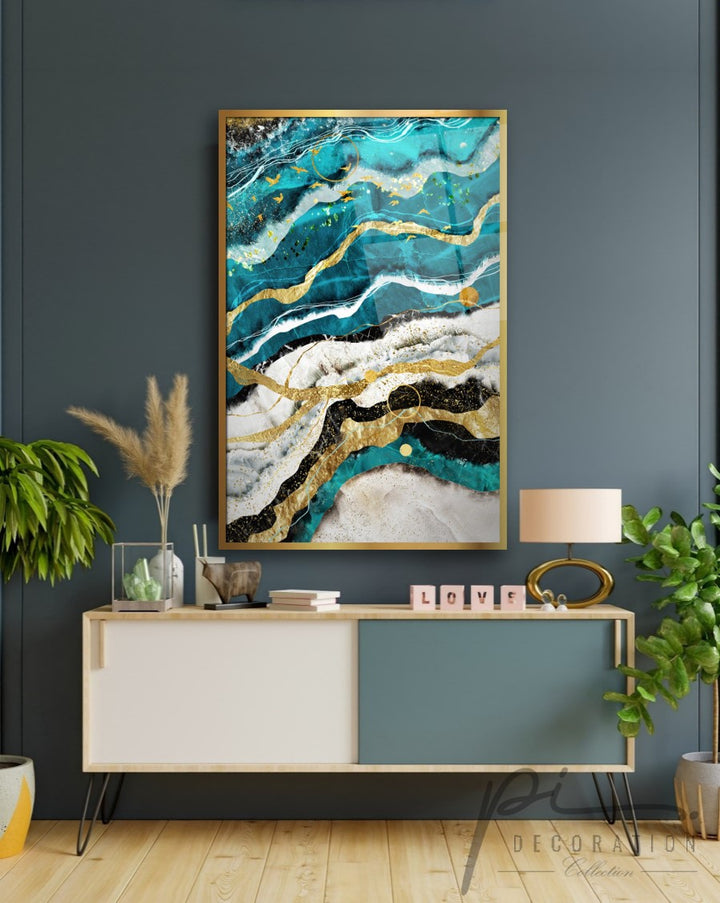 Mermer Desen Cam Tablo