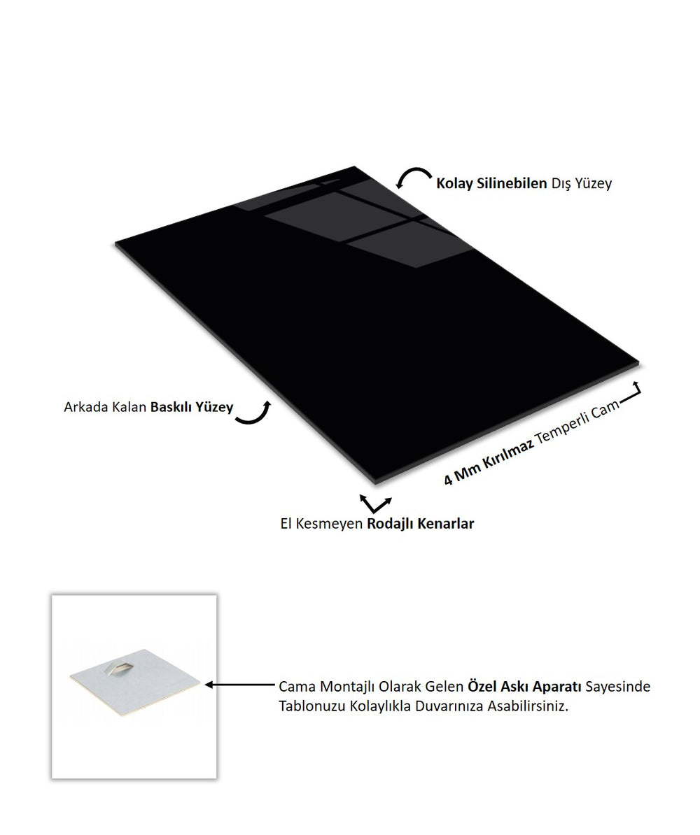 Soyut Minimal Triple Cam Tablo Seti