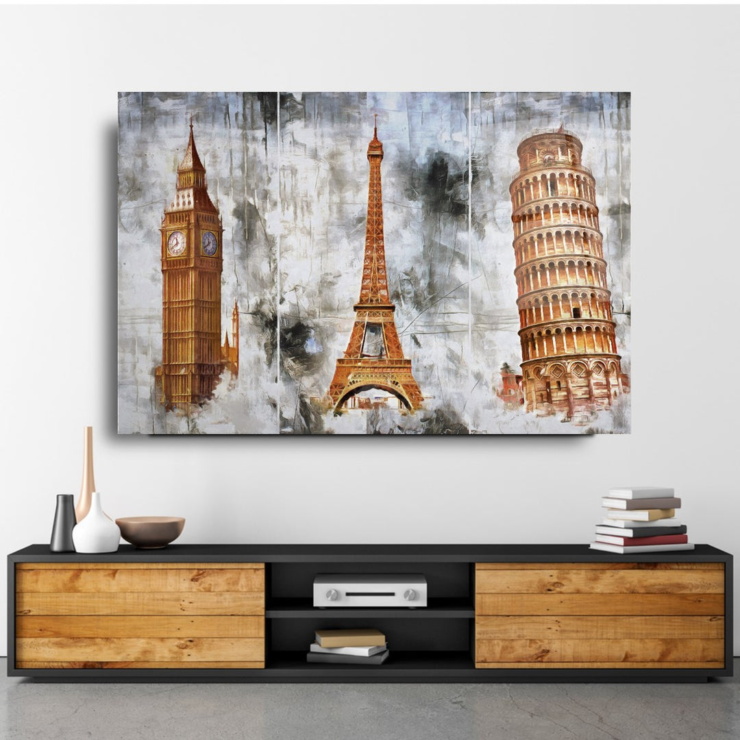 Tarihi Yapılar Cam Tablo