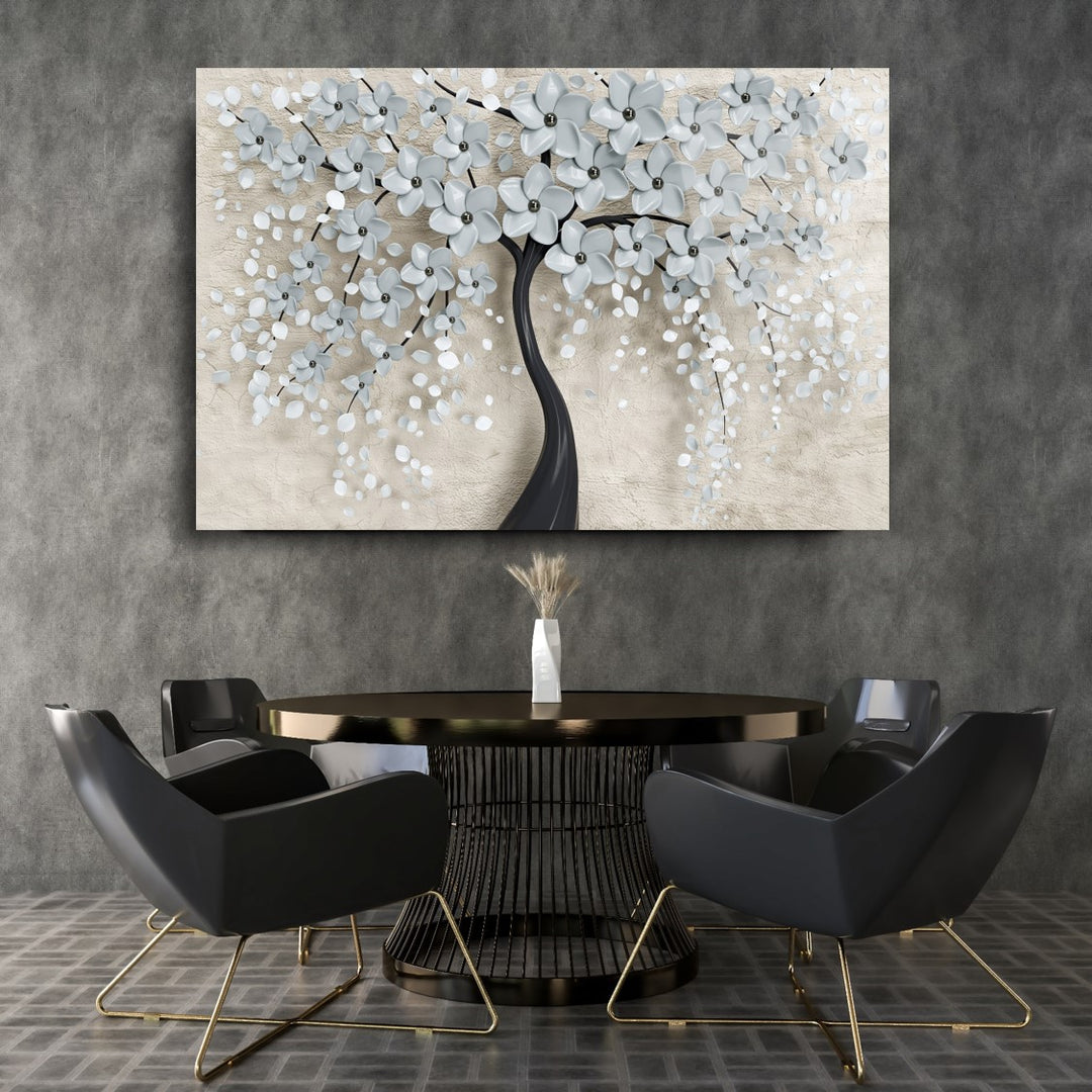 Çiçekler Cam Tablo