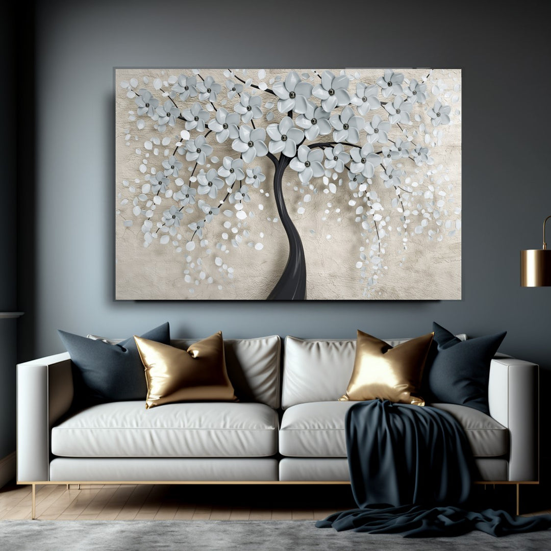 Çiçekler Cam Tablo