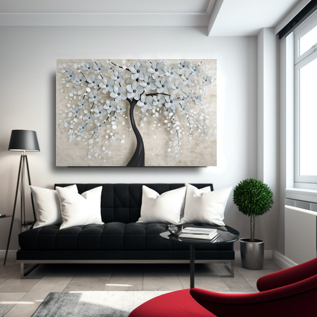 Çiçekler Cam Tablo