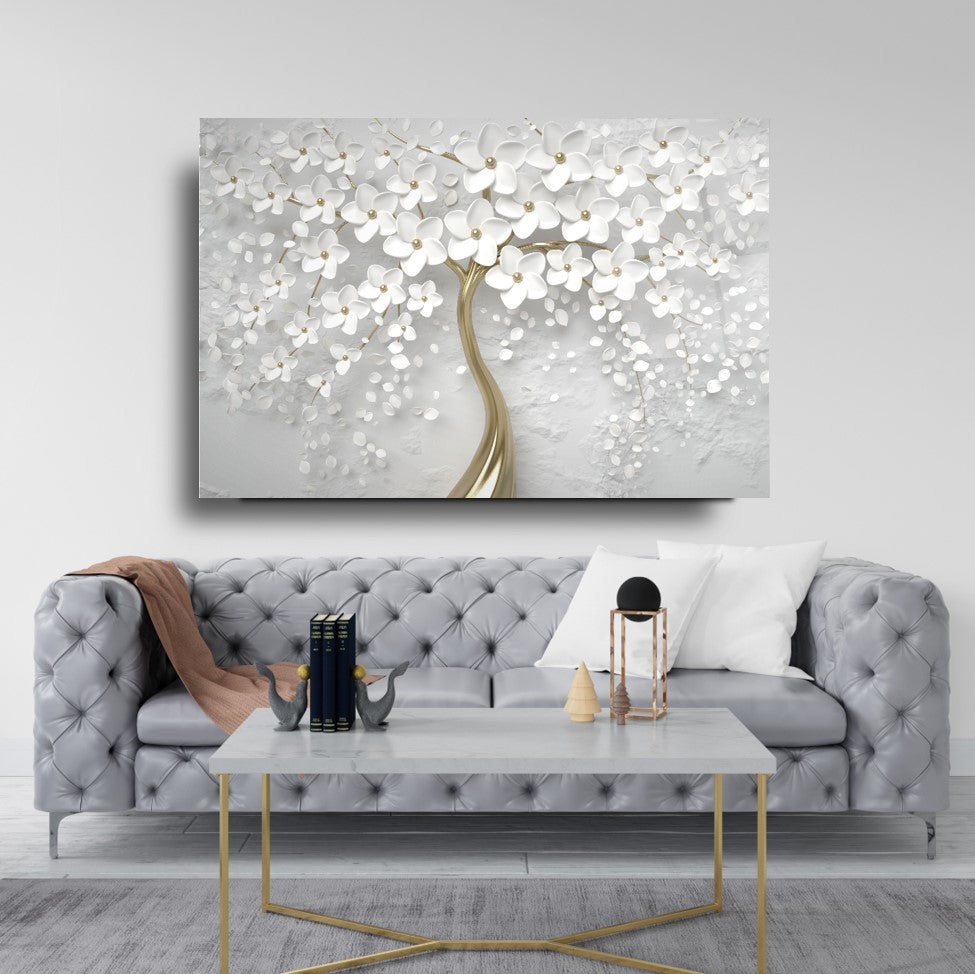 Çiçekler Cam Tablo