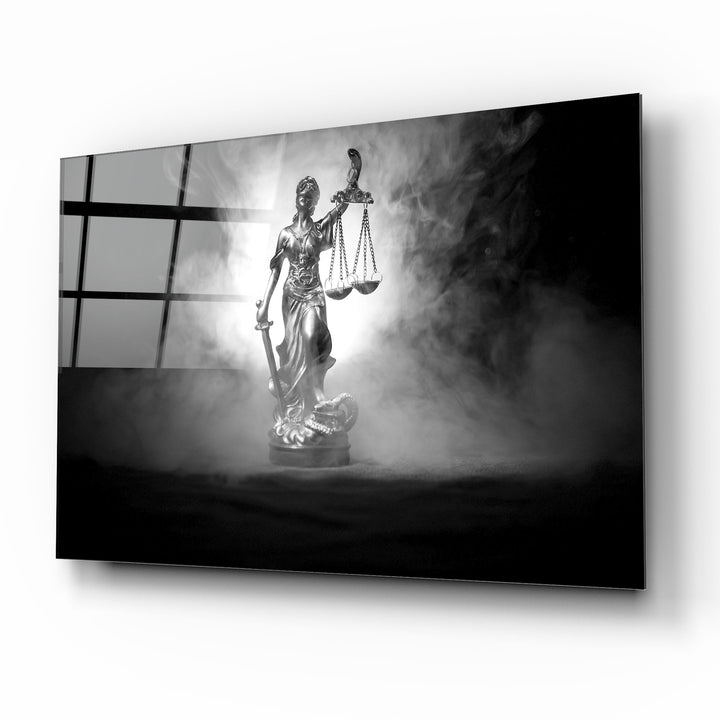 Themis Heykeli Cam Tablo