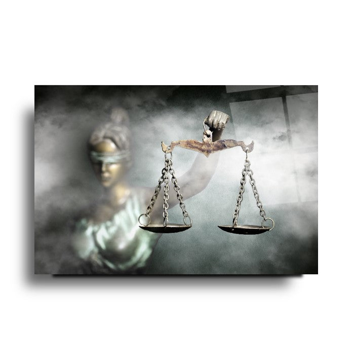 Themis Heykeli Cam Tablo