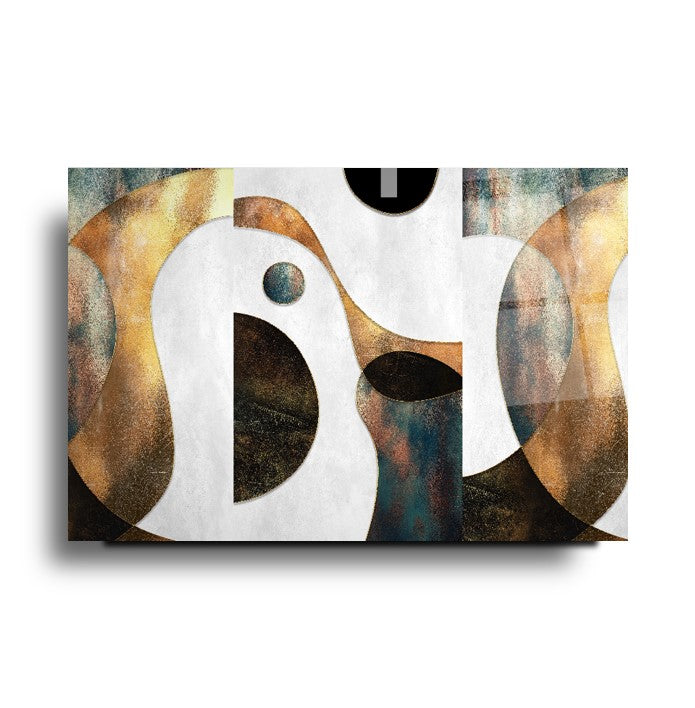 Soyut Desen Cam Tablo