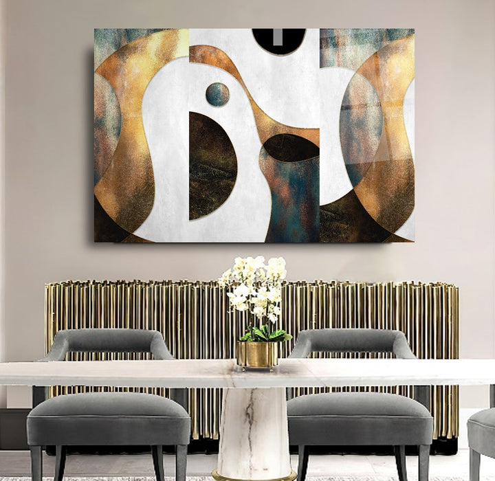 Soyut Desen Cam Tablo