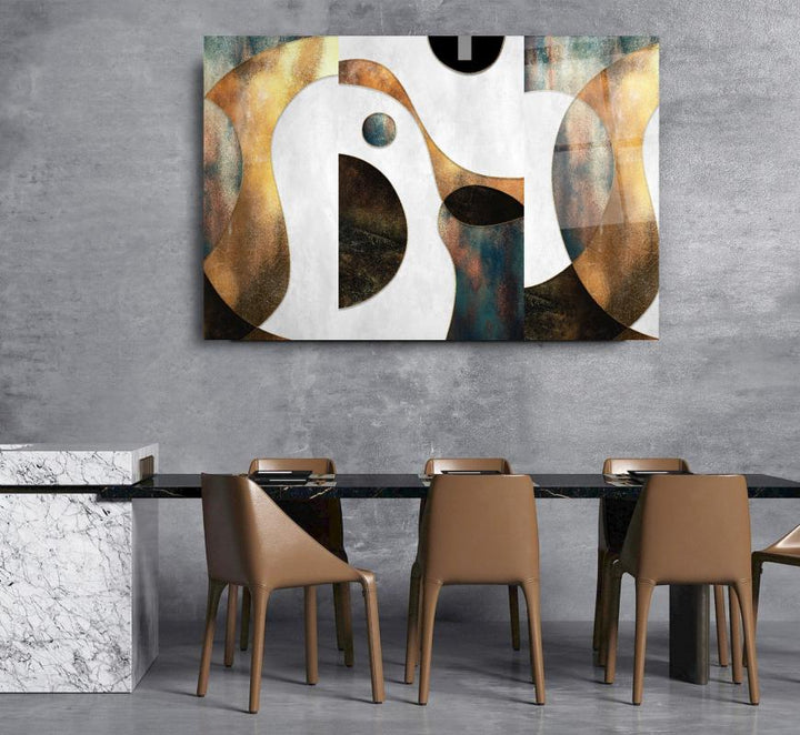 Soyut Desen Cam Tablo