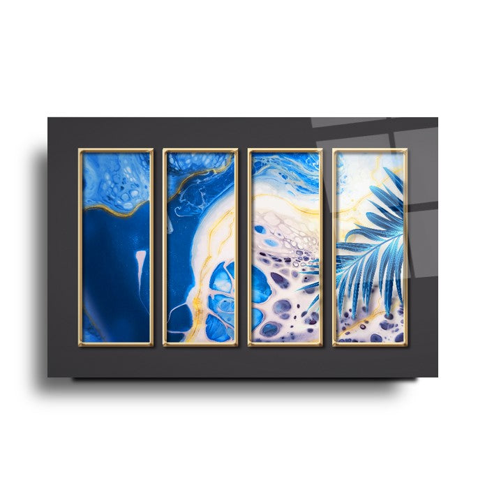 Soyut Desen Cam Tablo