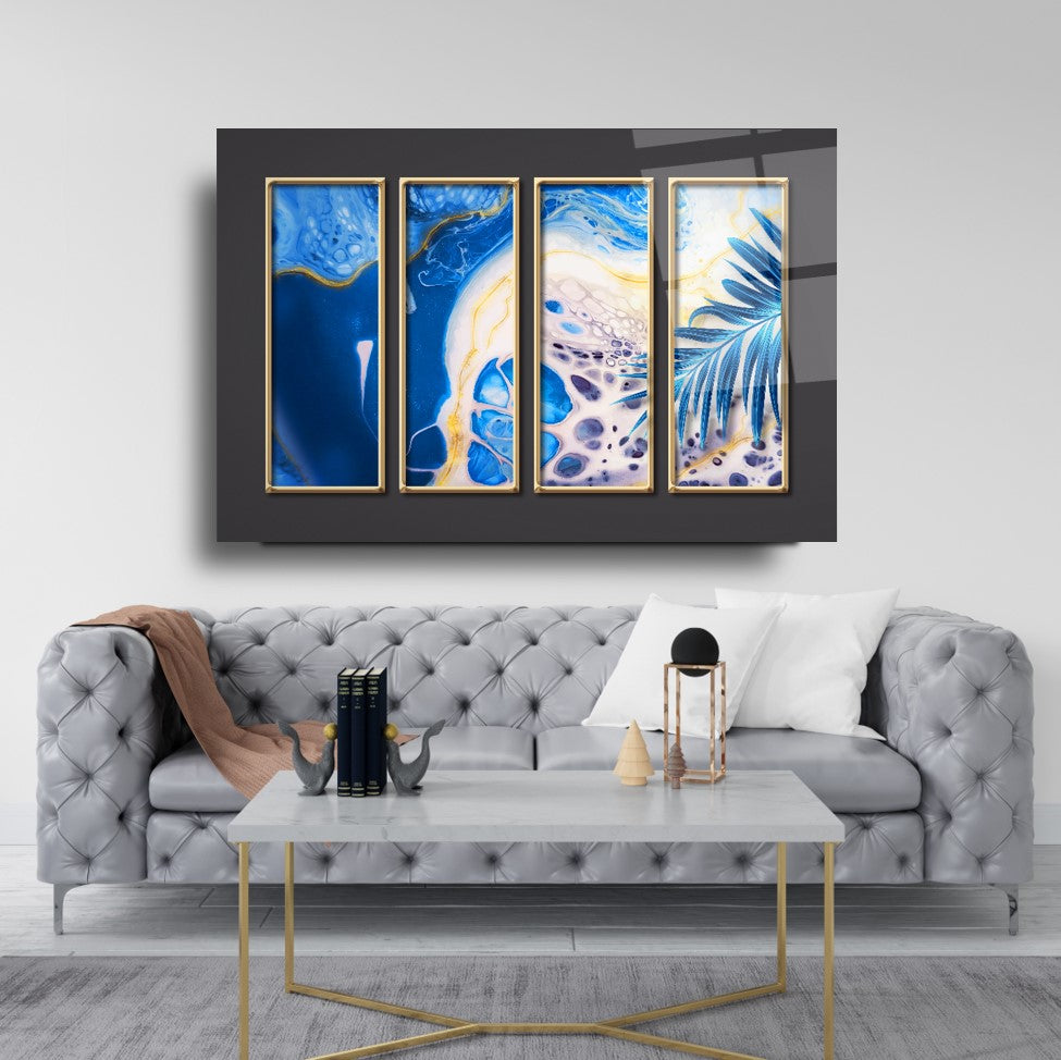 Soyut Desen Cam Tablo