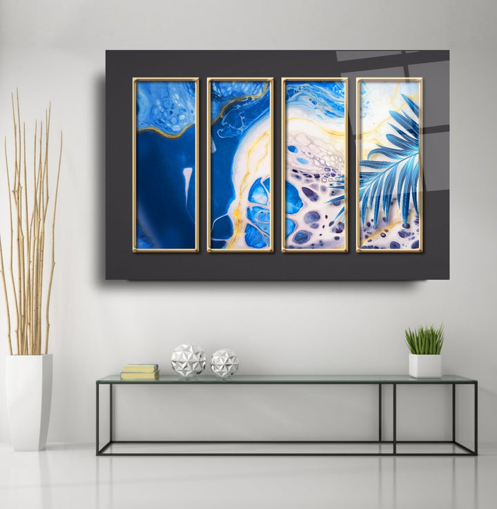 Soyut Desen Cam Tablo