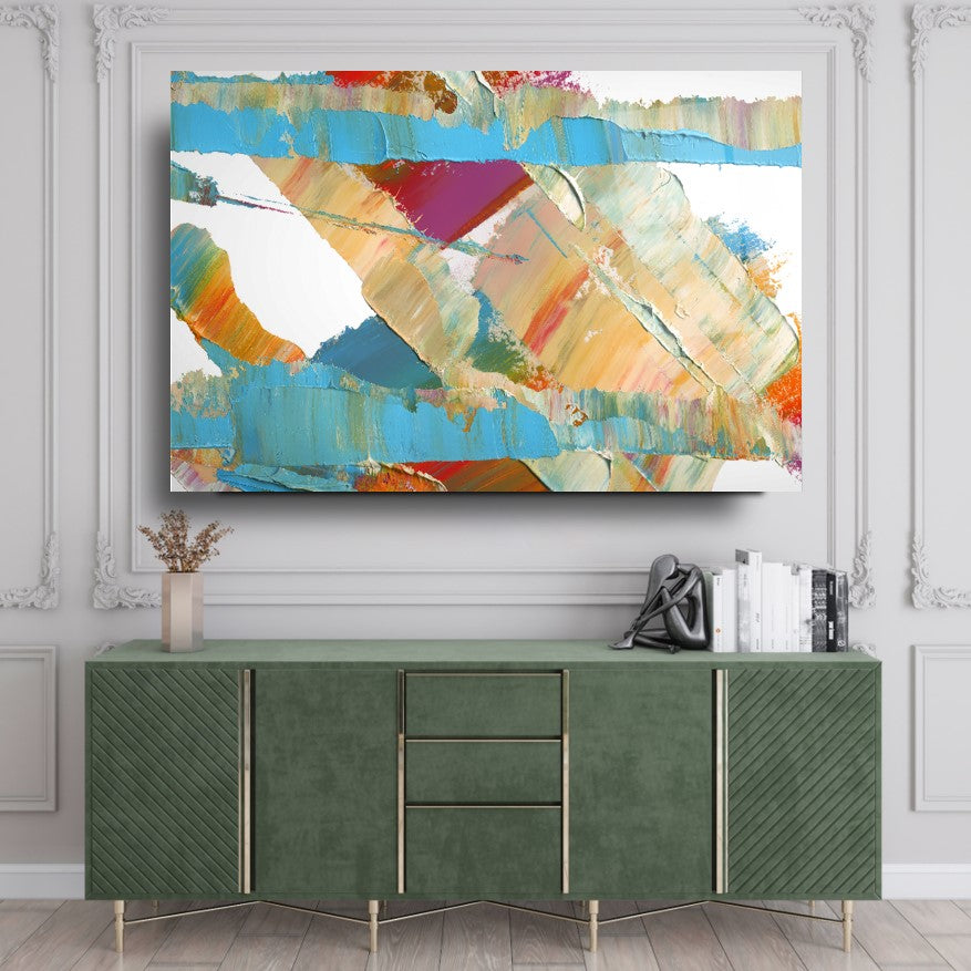 Soyut Desenler Cam Tablo