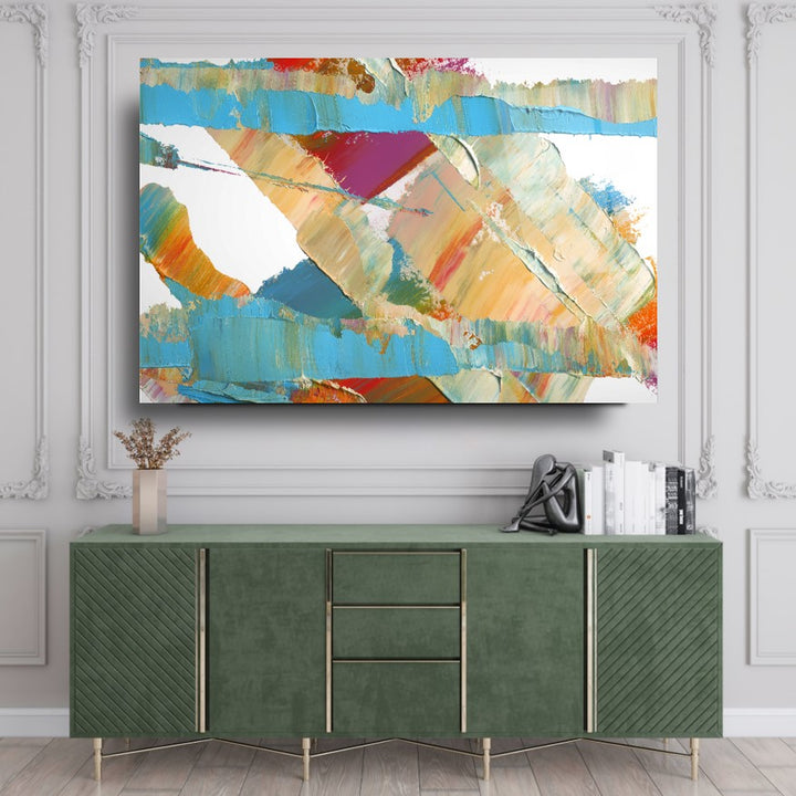 Soyut Desenler Cam Tablo