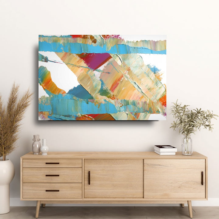 Soyut Desenler Cam Tablo