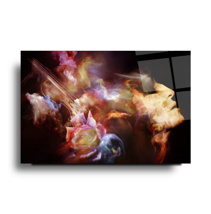 Soyut Müzik Cam Tablo