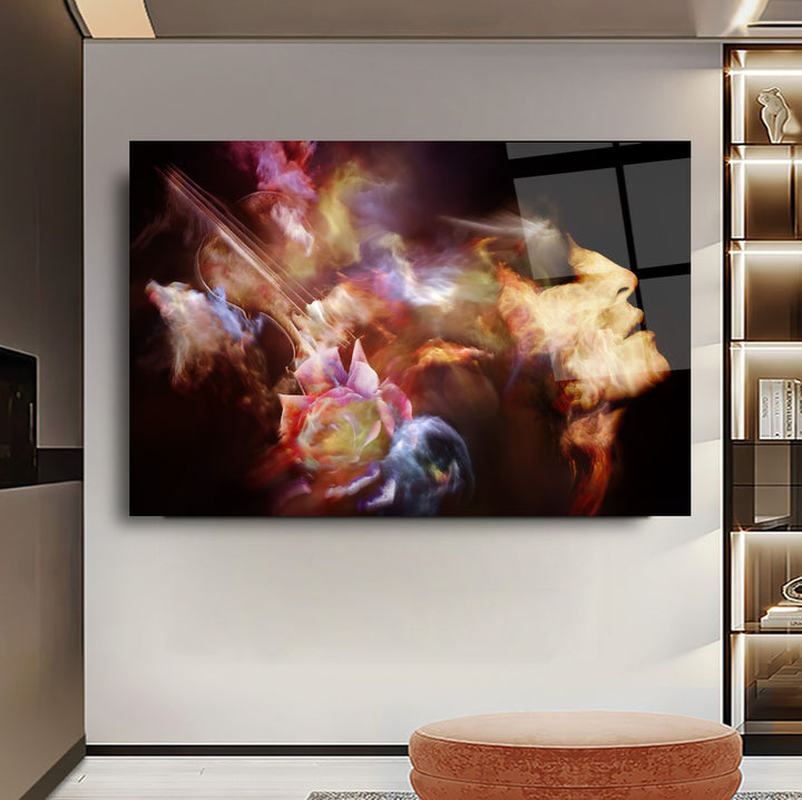 Soyut Müzik Cam Tablo